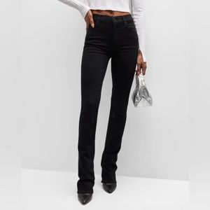 Mother “The Runway” Slim Flare Jeans in Black, Size 25
